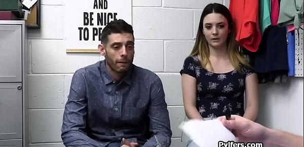 She gags on dick in front of her bf
